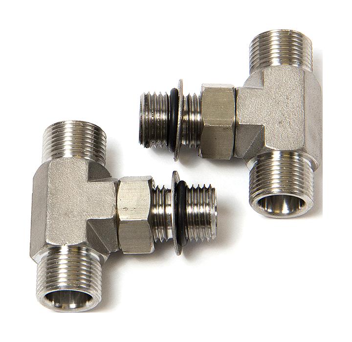 Dometic SeaStar ORB Steering Tee Fitting Kit, 2-Pack - HF6005; component or family detail
