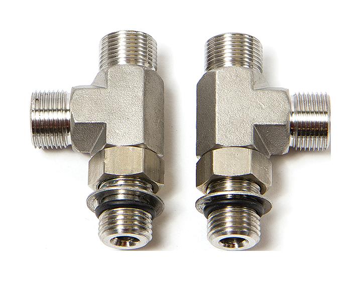 Dometic SeaStar ORB Steering Vertical Tee Kit, 2-Pack - HF6006; component or family detail