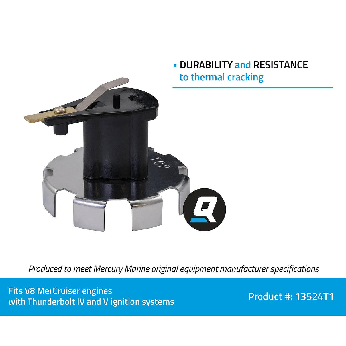 OEM Mercury / Quicksilver 13524T1 Rotor for Select Marinized General Motors V8 Engines w/ Thunderbolt IV and V Ignition Systems