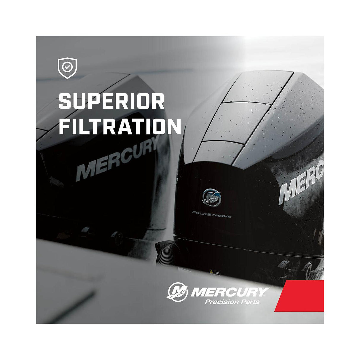 Mercury Water Separating Fuel Filter 18458T4 with Blue Sensor for 1996 and Later Mercury or Mariner V6 EFI/DFI Outboards