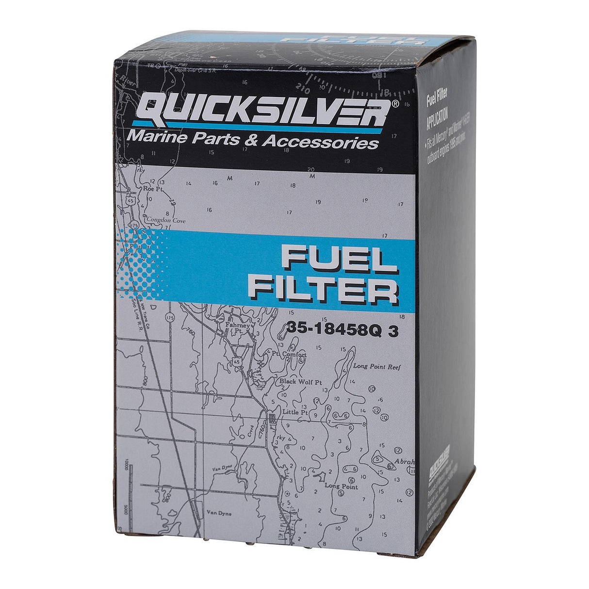 OEM Mercury / Quicksilver 18458Q3 Water Separating Fuel Filter Kit w/ Black Water Warning Sensor