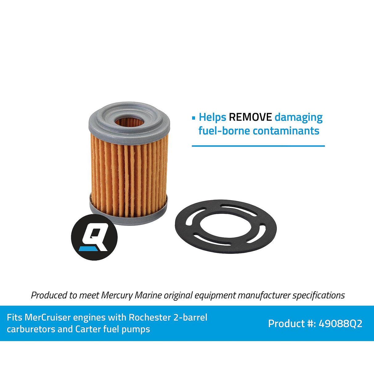 OEM Mercury / Quicksilver 49088Q2 Fuel Filter for MerCruiser Sterndrive and Inboard Engines
