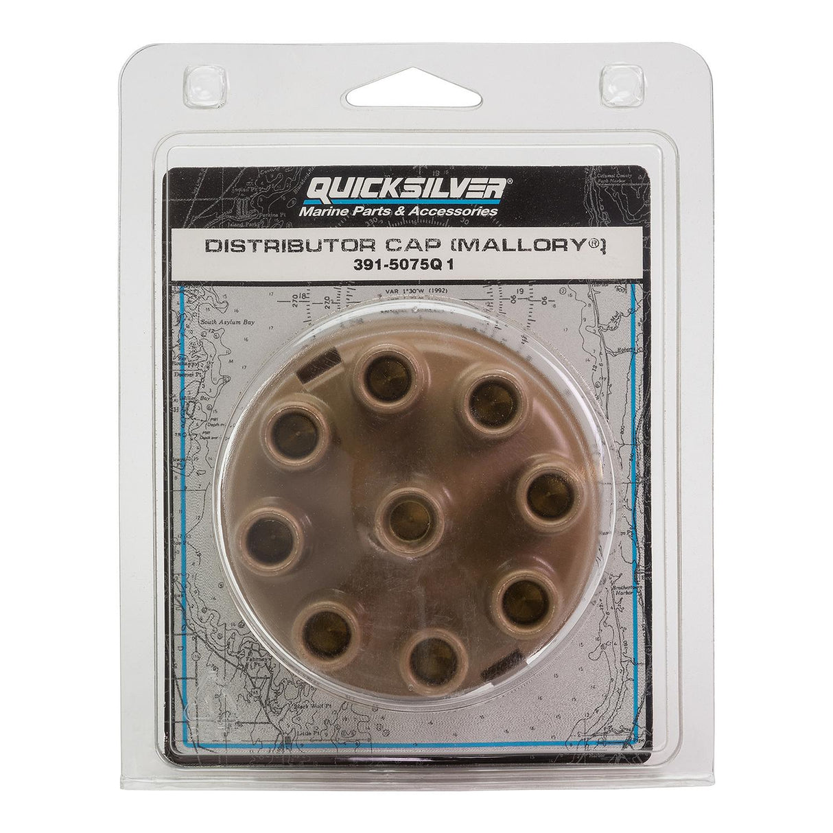 OEM Mercury / Quicksilver 5075Q1 Distributor Cap for Marinized V8 Engines by Ford w/ Mallory Conventional Ignition Systems