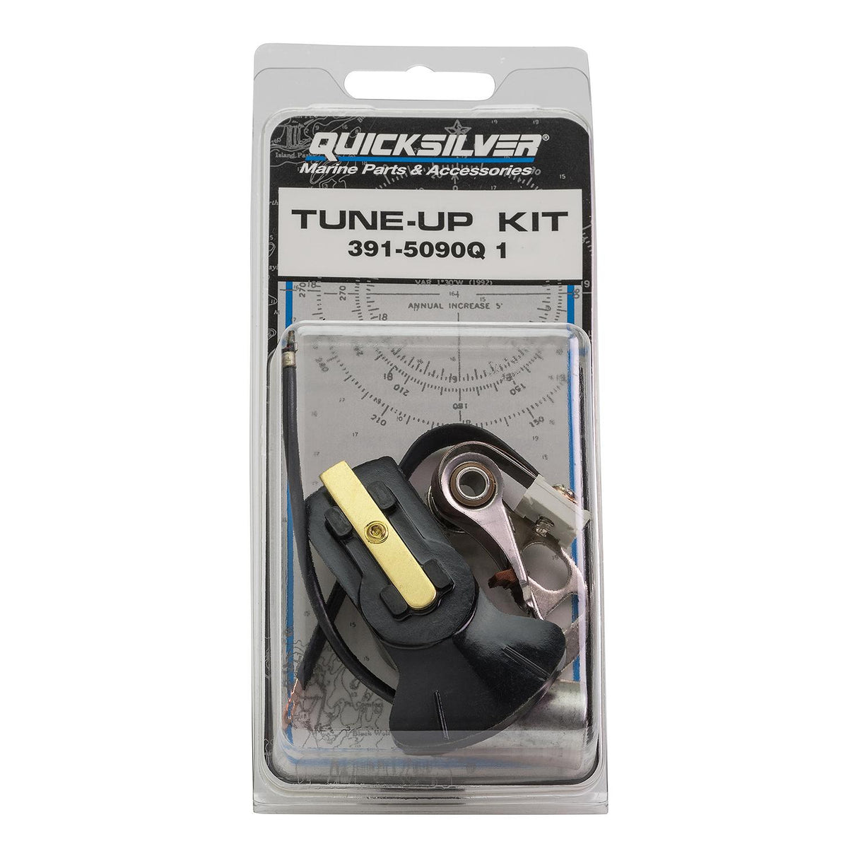 OEM Mercury / Quicksilver 5090Q1 Ignition Tune Up Kit for Marinized V8 MerCruiser Engines Made by General Motors or Ford w/ Mallory Conventional Ignition Systems, 1-Pack