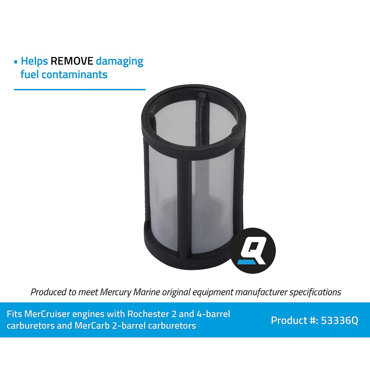 OEM Mercury / Quicksilver 53336Q Carburetor Fuel Filter Element for MerCruiser Sterndrive and Inboard Engines