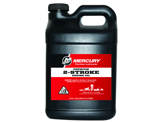OEM Mercury / Quicksilver Premium TC-W3 2‑Stroke Outboard Oil – 2.5 Gallon – 858023K01