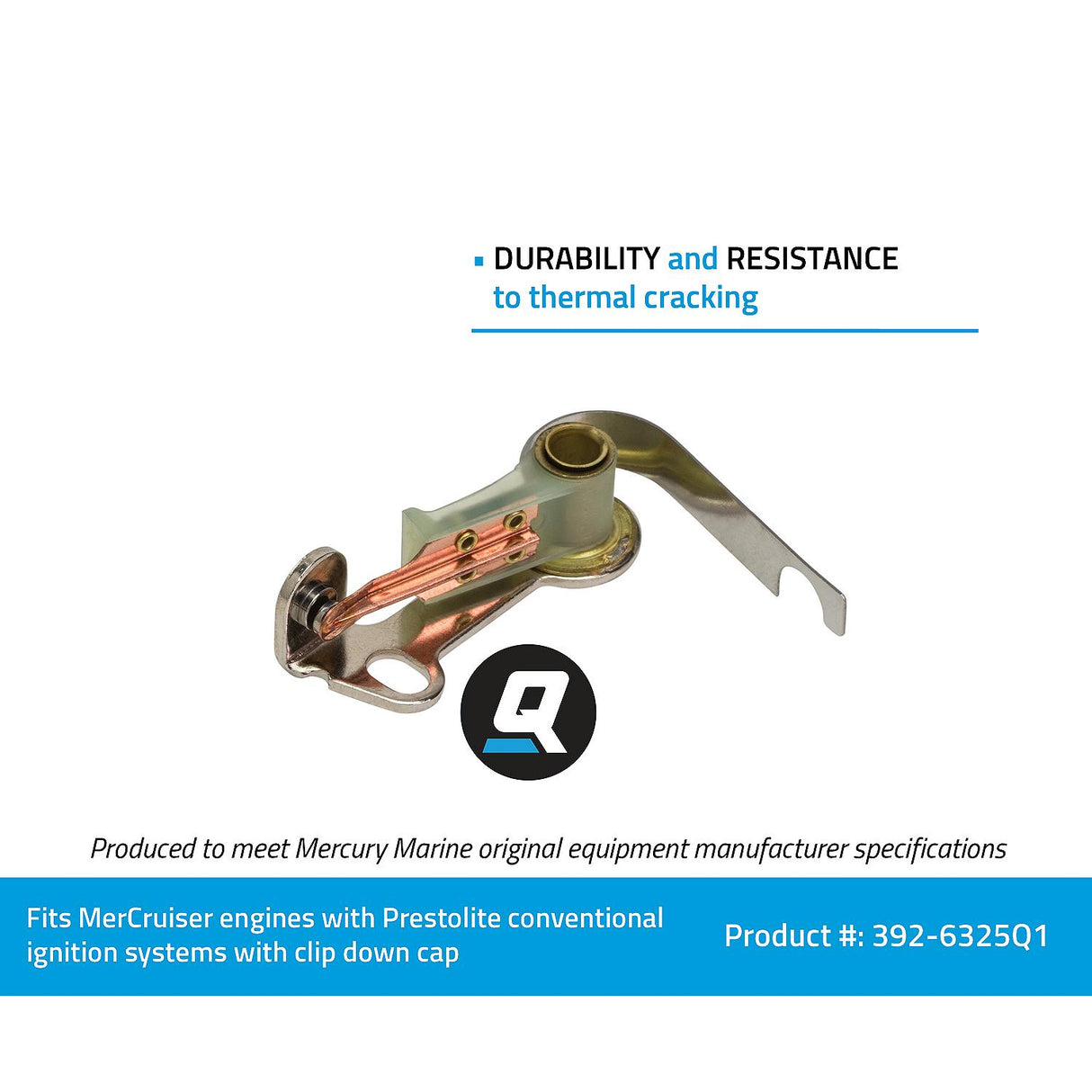 OEM Mercury / Quicksilver 6325Q1 Ignition Tune Up Kit for MerCruiser Sterndrive and Inboard Engines Made by Ford w/ Prestolite Conventional Ignition Systems, 1-Pack