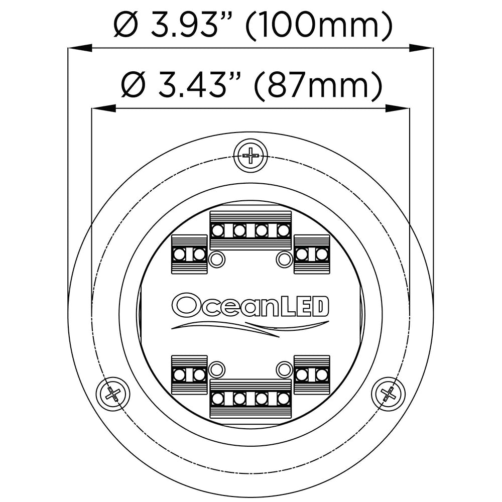 OceanLED Sport S3116s Fixed-Color Underwater LED Light | 012102W / 012101B