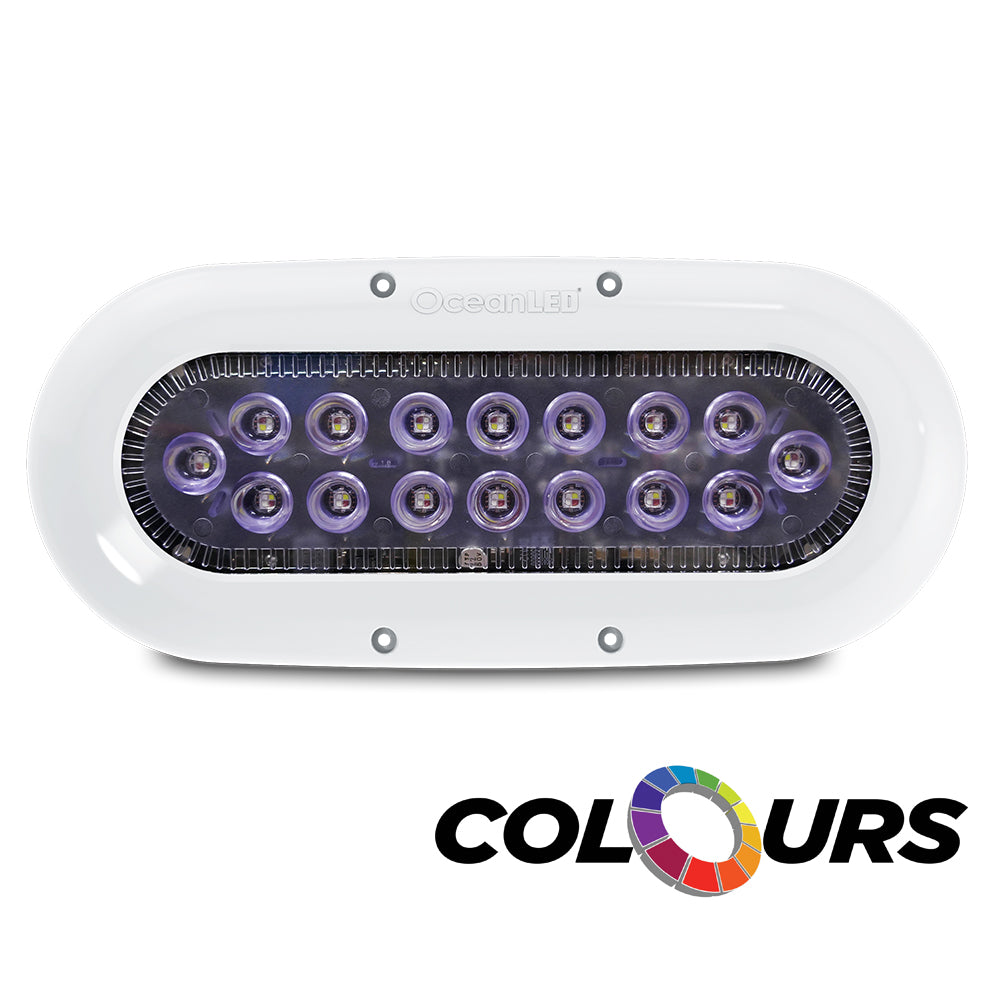 OceanLED X16 Underwater LED Light, Colours DMX, White Bezel | 012311C