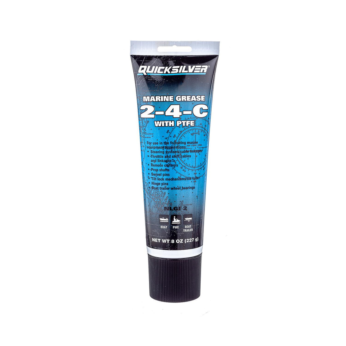 OEM Mercury / Quicksilver 802859Q1 2-4-C Marine Grease w/ Teflon, Multi-Purpose Marine Lubricant, 8 oz. Tube