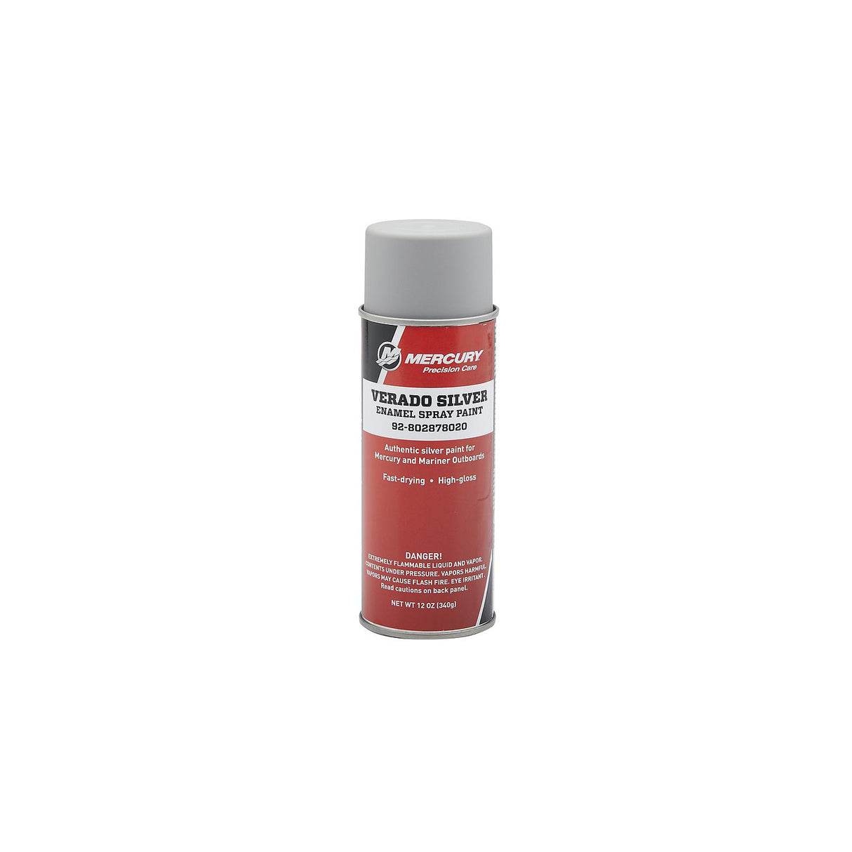 Mercury 802878020 Verado Silver Enamel Spray Paint - 12 oz Spray Can