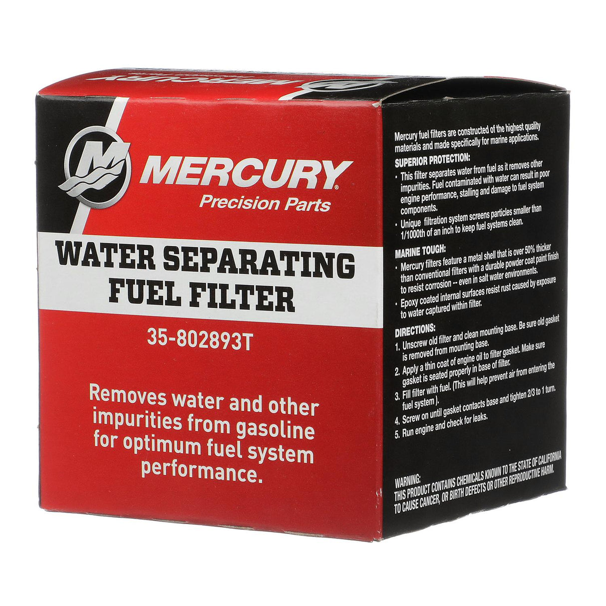 Mercury Water Separating Fuel Filter 802893T for Remote Mount Filter Systems