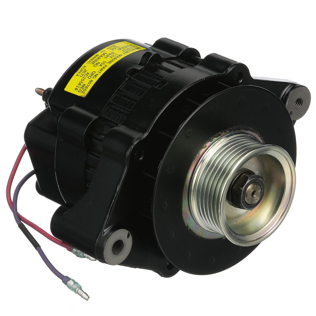 OEM Mercury / Quicksilver 807652T 55 Amp Alternator, Mando, Serpentine Belt for V6 and V8 MerCruiser Sterndrives or Inboard Engines Made by General Motors (1996-1999)