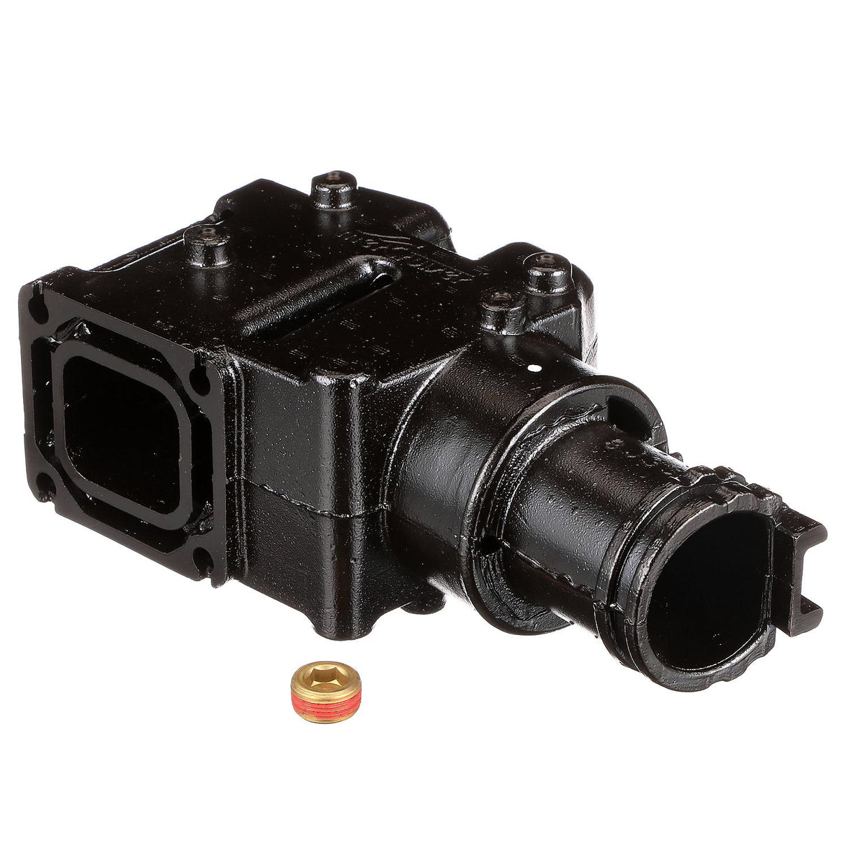 OEM Mercury / Quicksilver Exhaust Manifold Elbow 807988Q03 for V6 and V8 MerCruiser Sterndrive or Inboard Engines Made by General Motors with Center Rise Outlet Exhaust Manifold