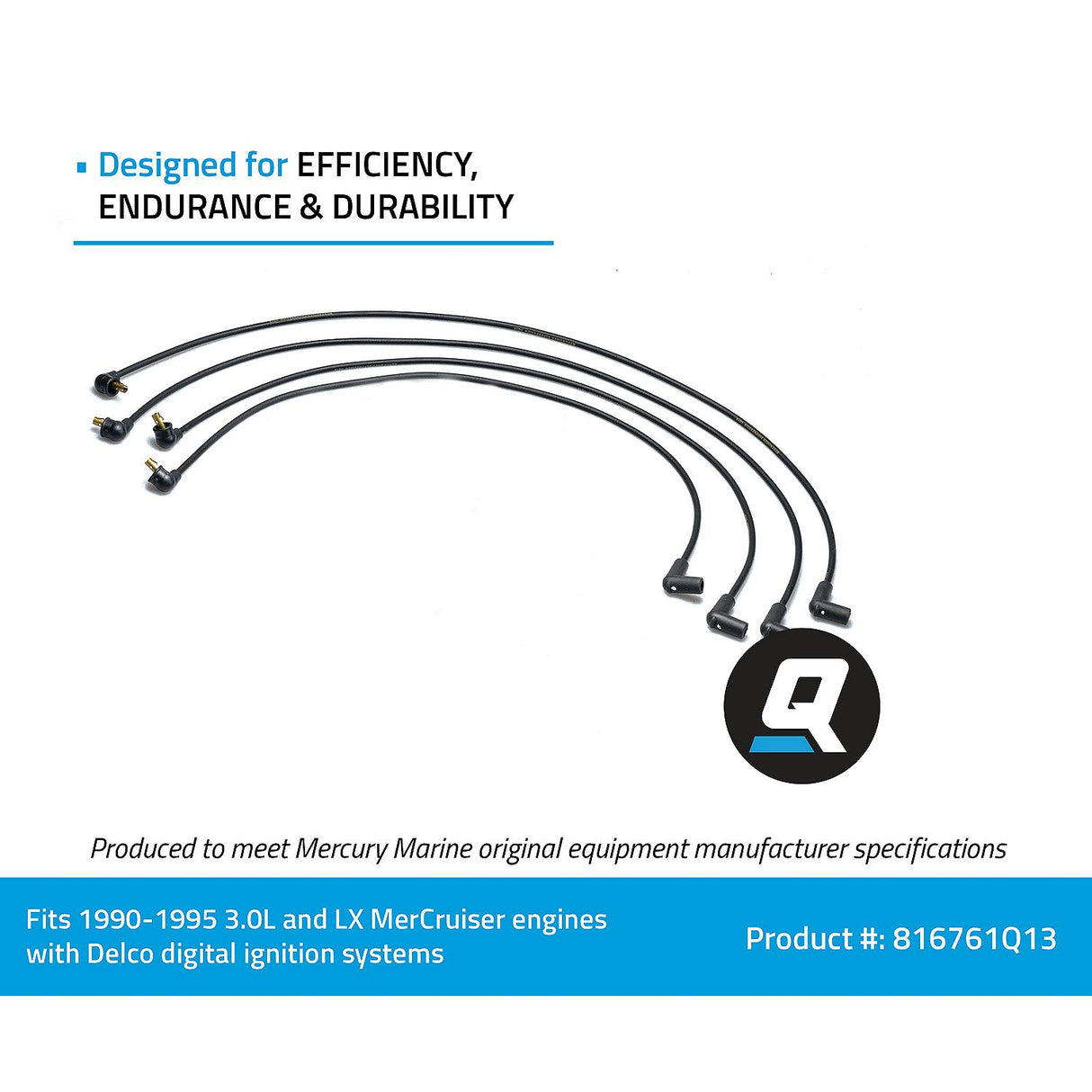 OEM Mercury / Quicksilver 816761Q13 Spark Plug Wire Kit