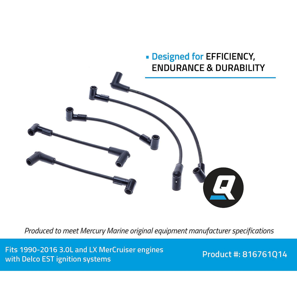 OEM Mercury / Quicksilver 816761Q14 Spark Plug Wire Kit