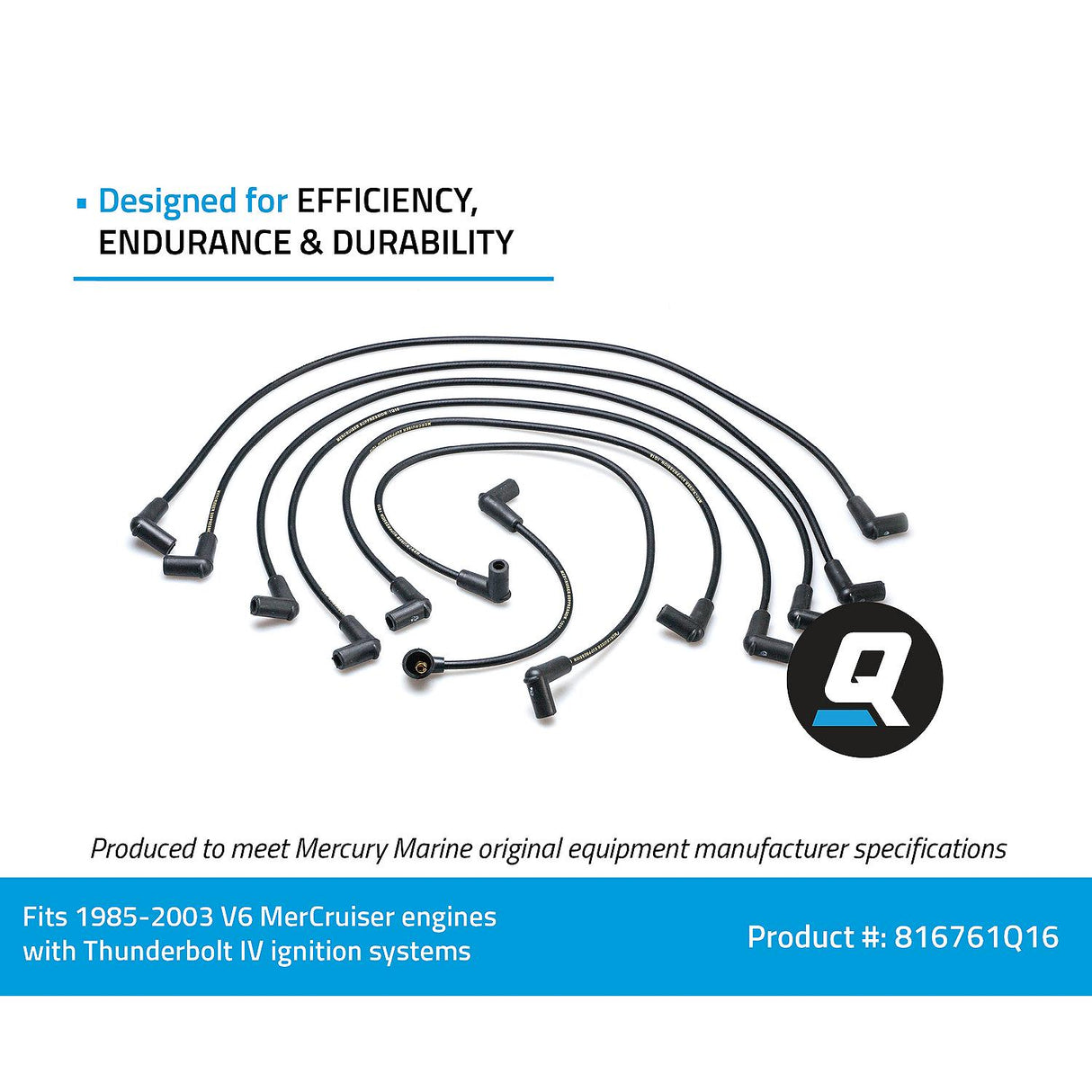 OEM Mercury / Quicksilver 816761Q16 Spark Plug Wire Kit