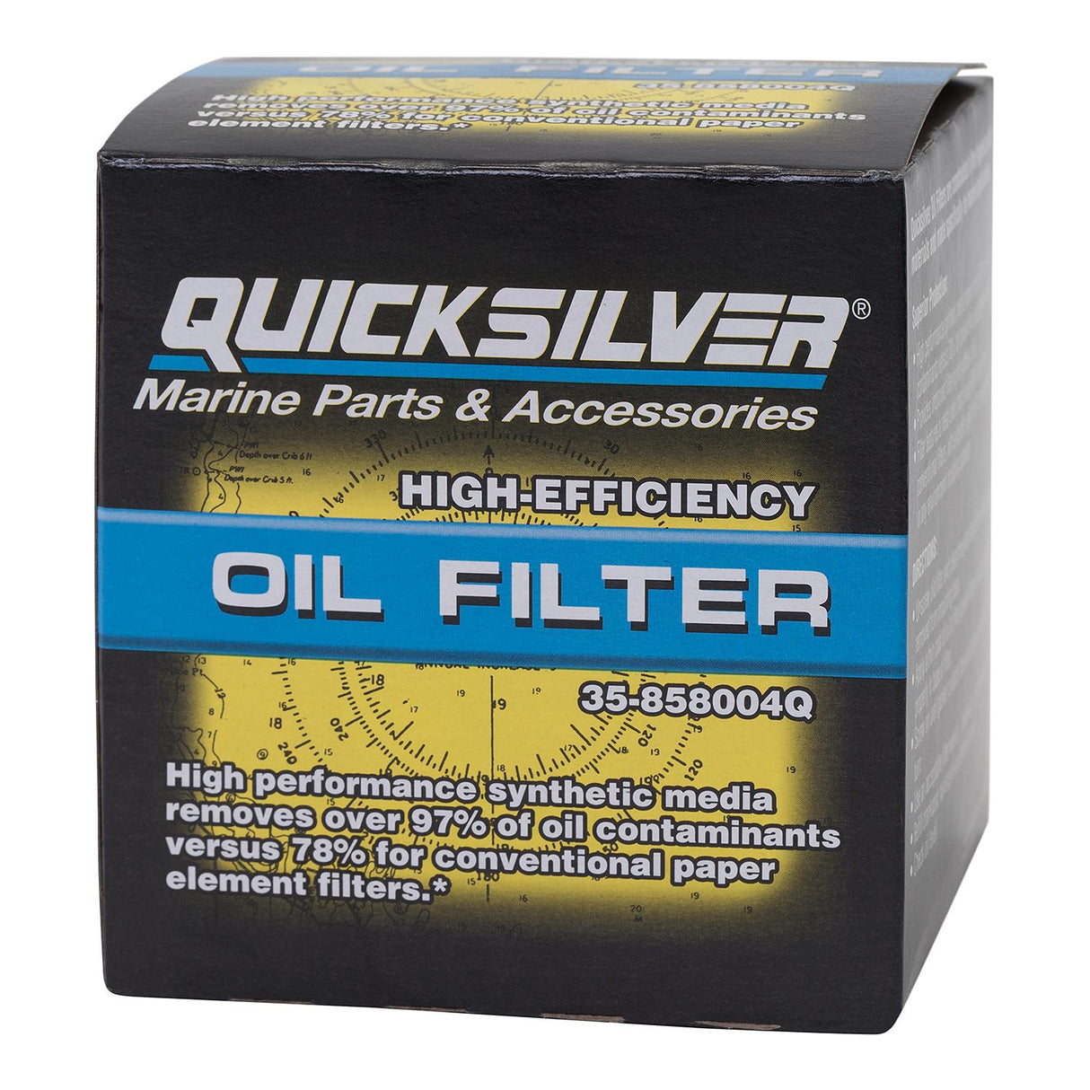 OEM Mercury / Quicksilver 858004Q High Performance Oil Filter for MerCruiser Sterndrive and Inboards Engines