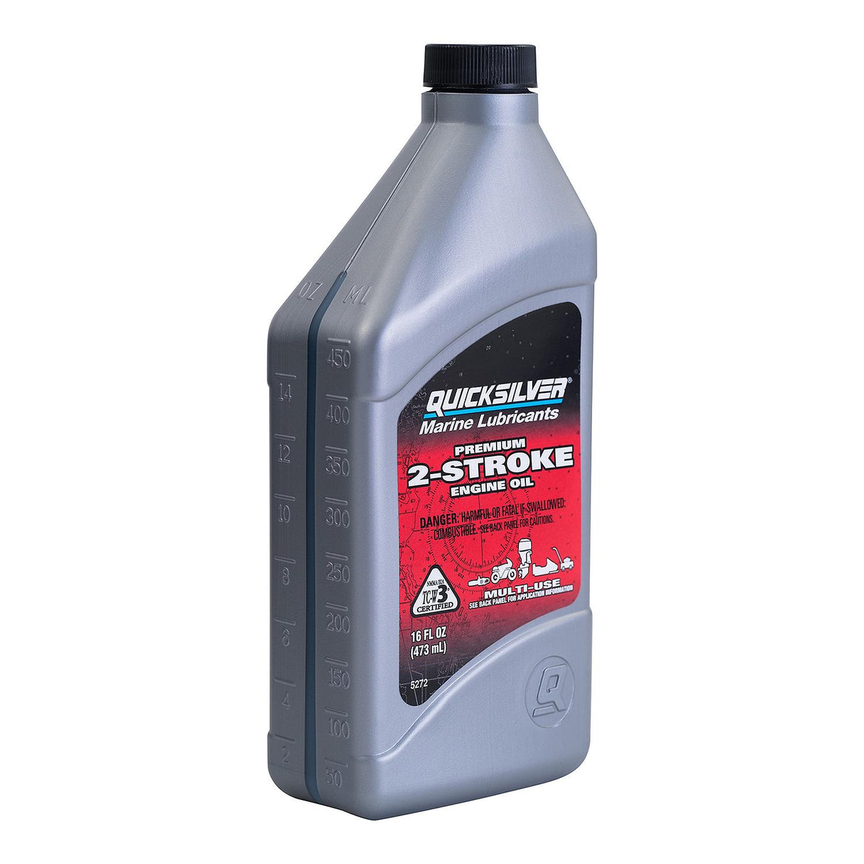 OEM Mercury / Quicksilver Premium 2-Stroke Engine Oil for Outboards, PWC, Snowmobiles and Motorcycles, 1 Pint