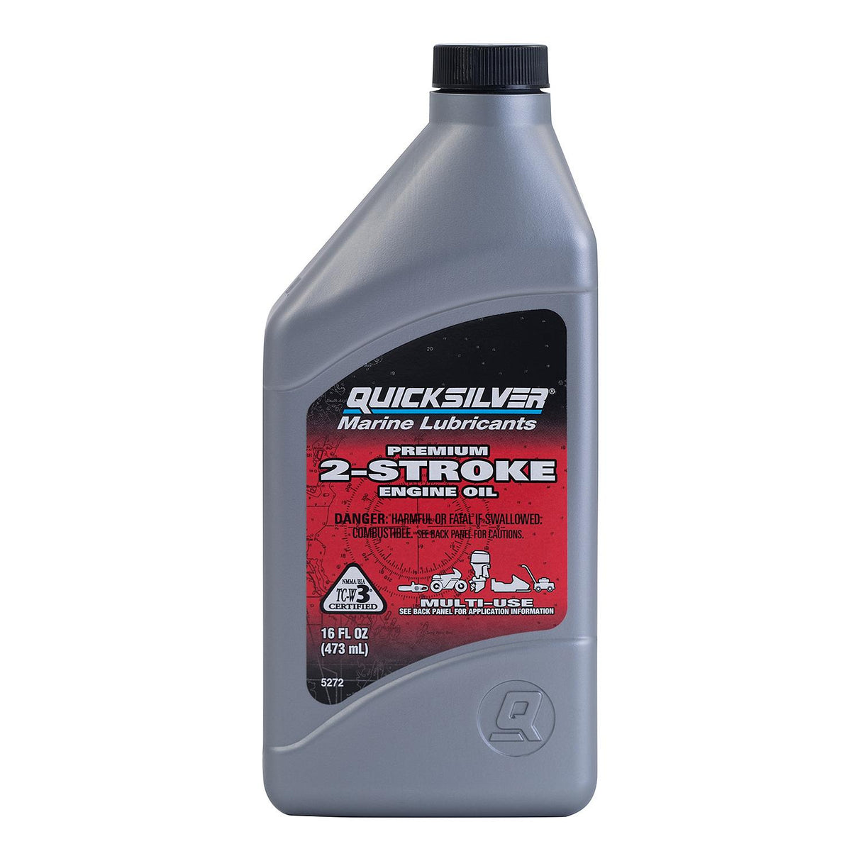 OEM Mercury / Quicksilver Premium 2-Stroke Engine Oil for Outboards, PWC, Snowmobiles and Motorcycles, 1 Pint