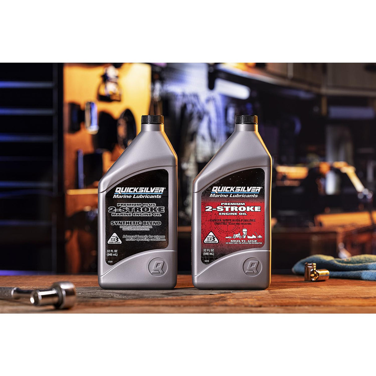 OEM Mercury / Quicksilver 858021Q01 Premium 2-Cycle TC-W3 Oil, Outboards, PWC, Snowmobiles, Motorcycles and Chainsaws, 1 Qt.