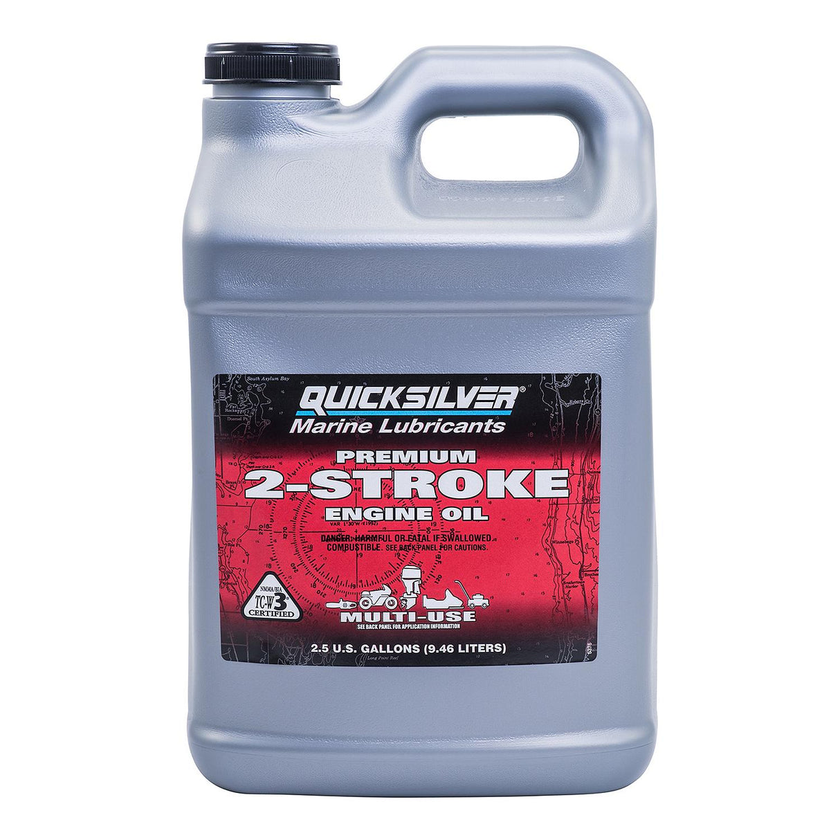 OEM Mercury / Quicksilver Premium 2-Stroke Engine Oil, Outboards, PWC, Snowmobiles and Motorcycles, 2.5 Gallon