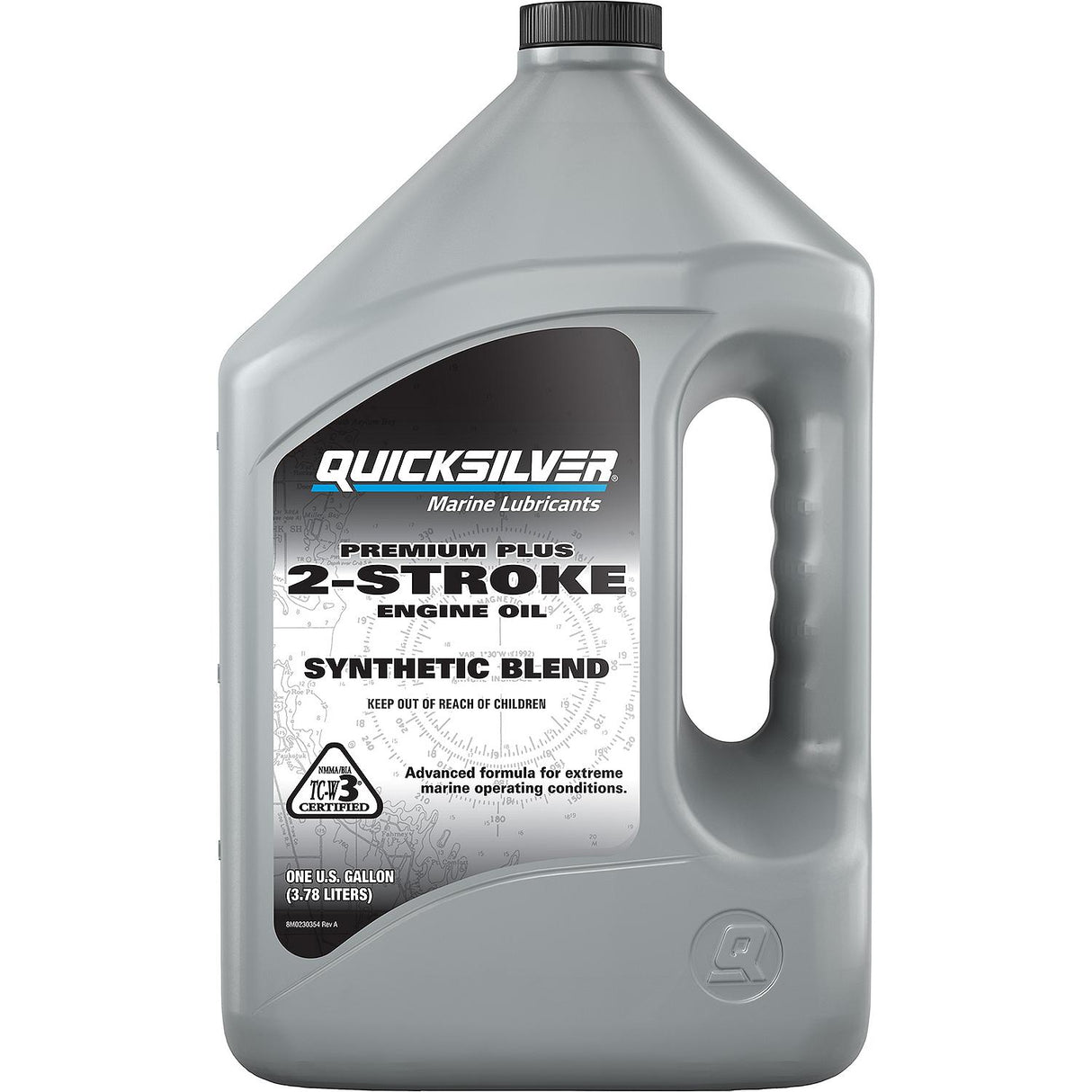 OEM Mercury / Quicksilver Premium Plus 2-Stroke Marine Outboard Engine Oil, 1 Gallon