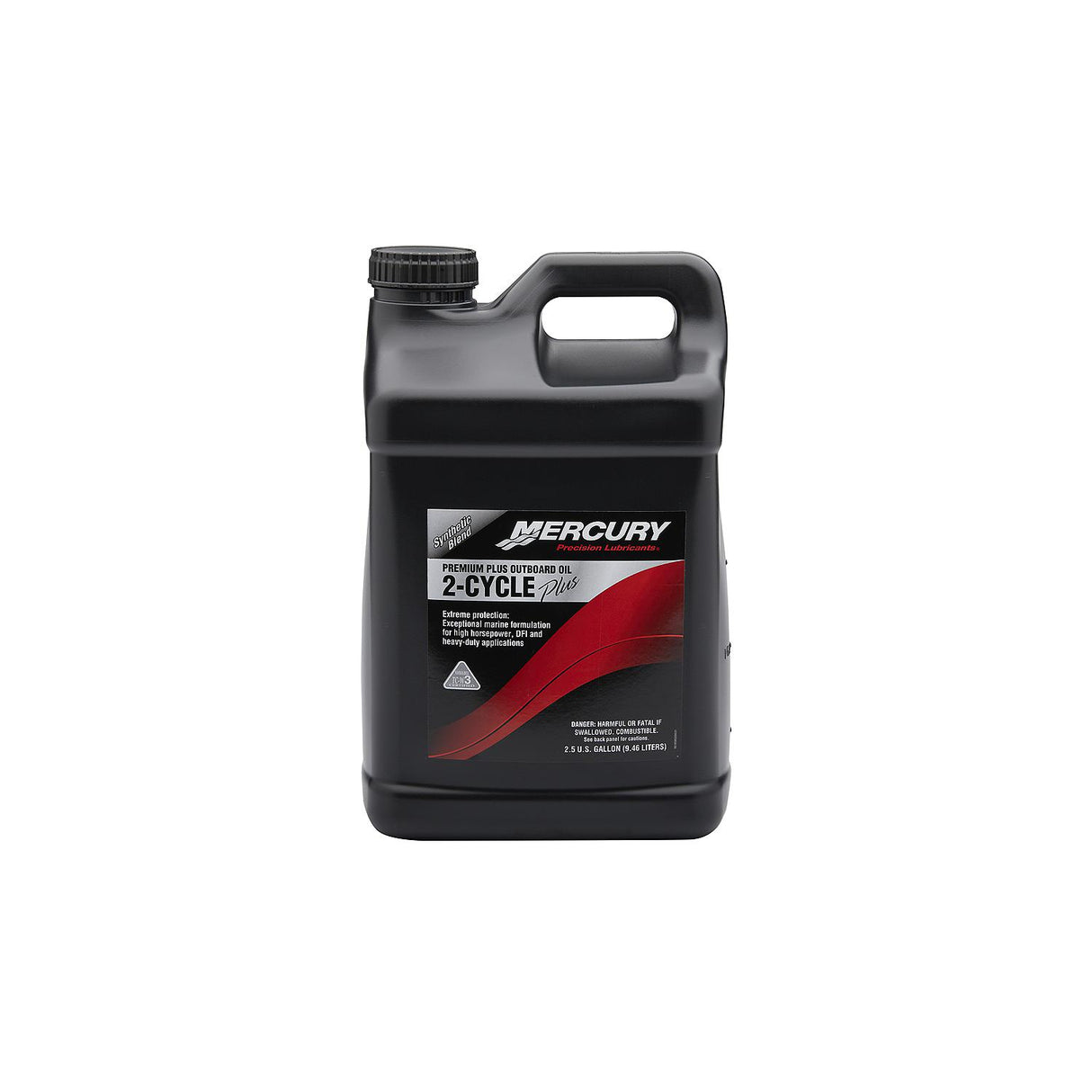 Mercury 858028K01 Premium Plus TC-W3 2-Stroke Marine Engine Oil Synthetic Blend for Outboards - 2.5 Gallons