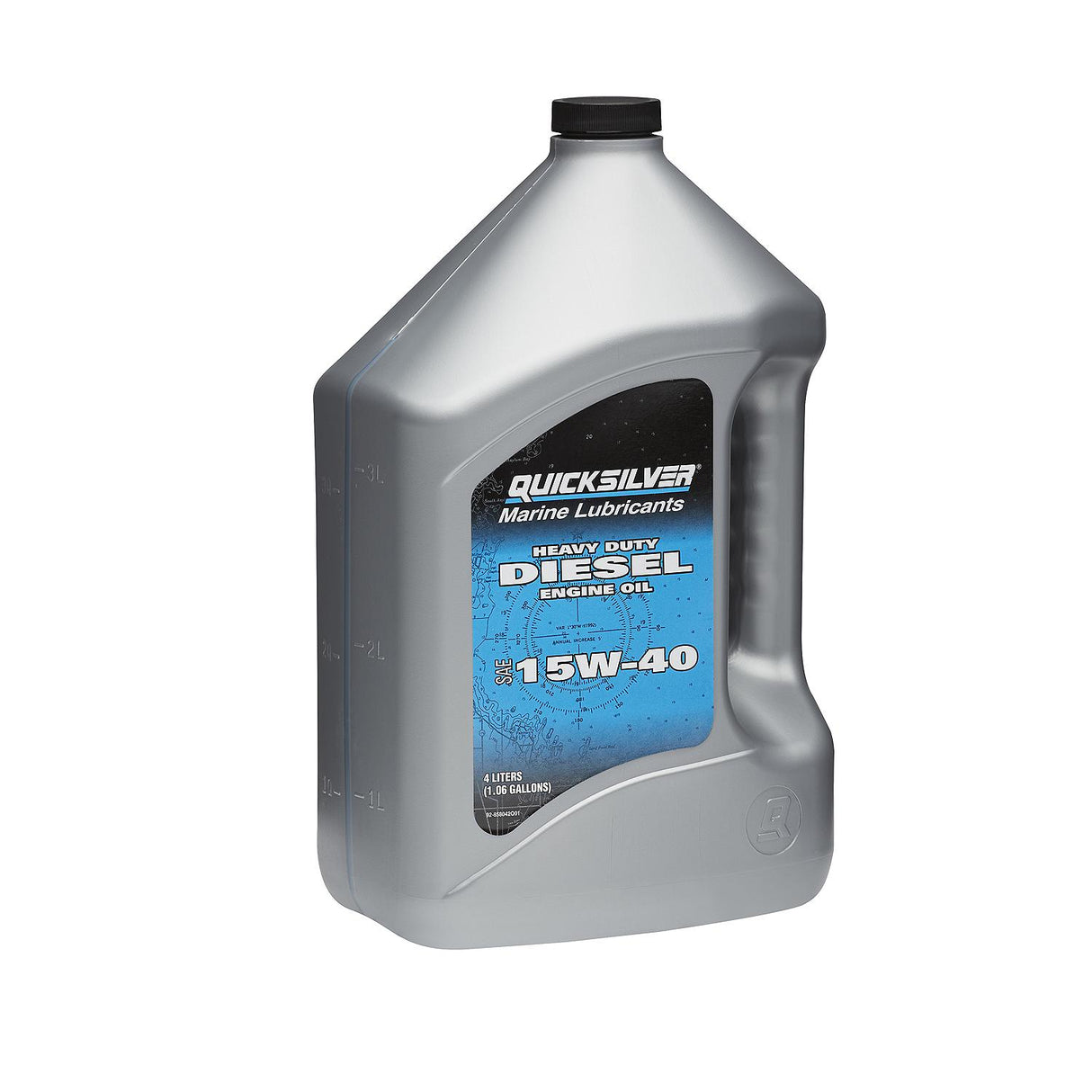 OEM Mercury / Quicksilver 15W-40 Heavy Duty Diesel Engine Oil, 4 Liters 858042Q01