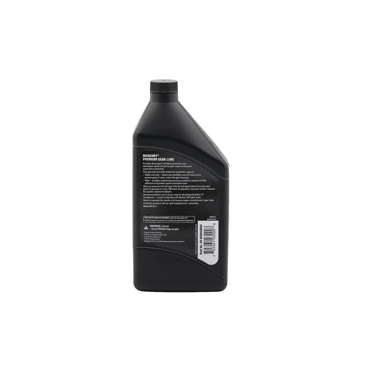 Mercury 858058K01 SAE 80W-90 Premium Gear Lube - 1 Quart Bottle