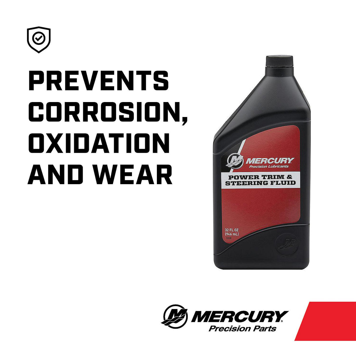 Mercury 858075K01 Power Trim and Steering Fluid - 1 Quart Bottle