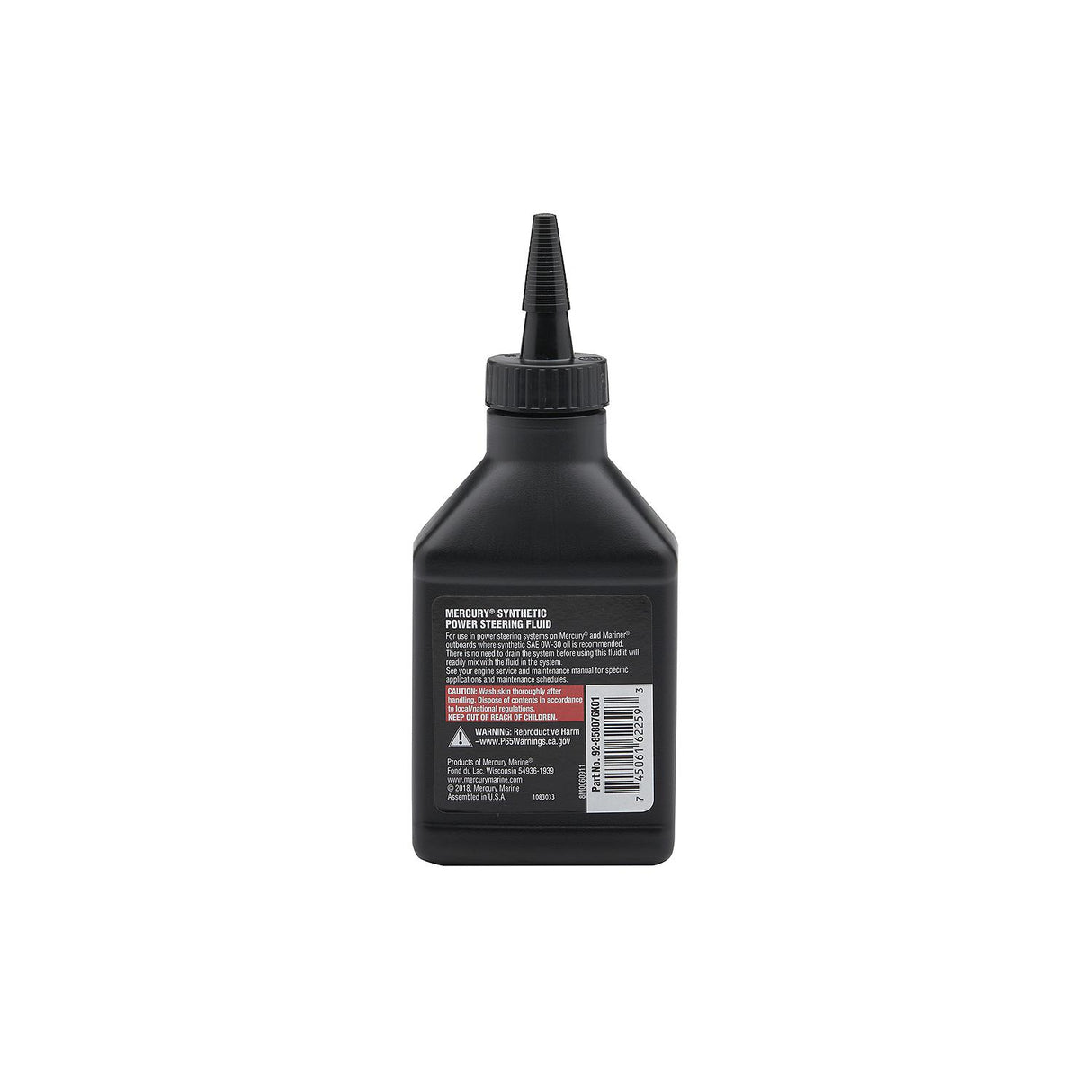 Mercury 858076K01 SAE 0W-30 Full Synthetic Power Steering Fluid - 8 oz Bottle