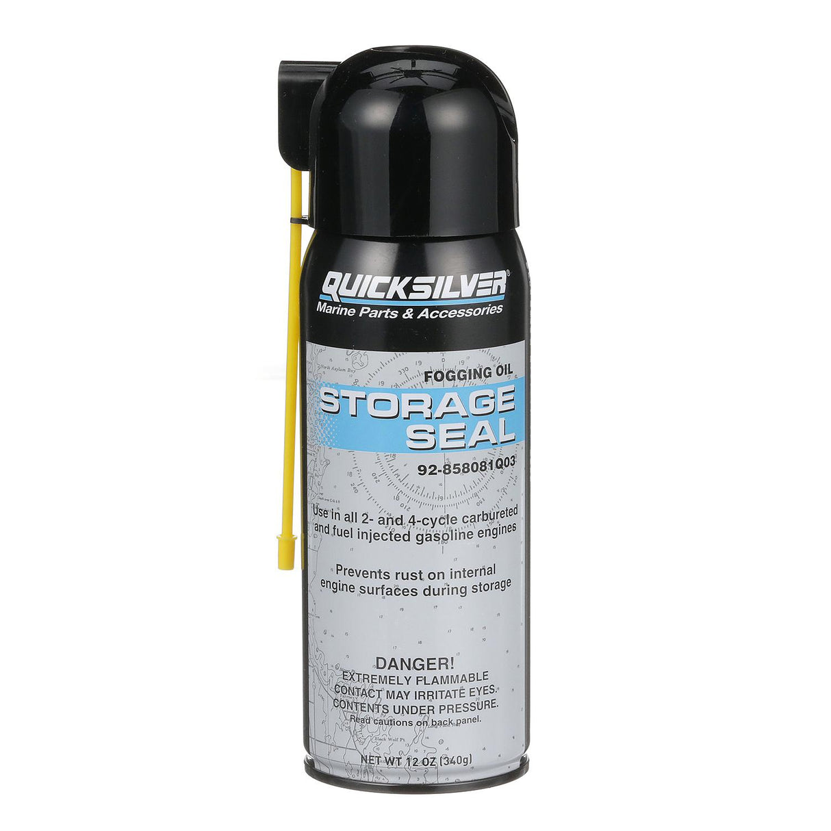 OEM Mercury / Quicksilver 858081Q03 Storage Seal Engine Fogging Oil for 2-Stroke, 4-Stroke and Fuel-Injected Gas Engines, 12 Oz.