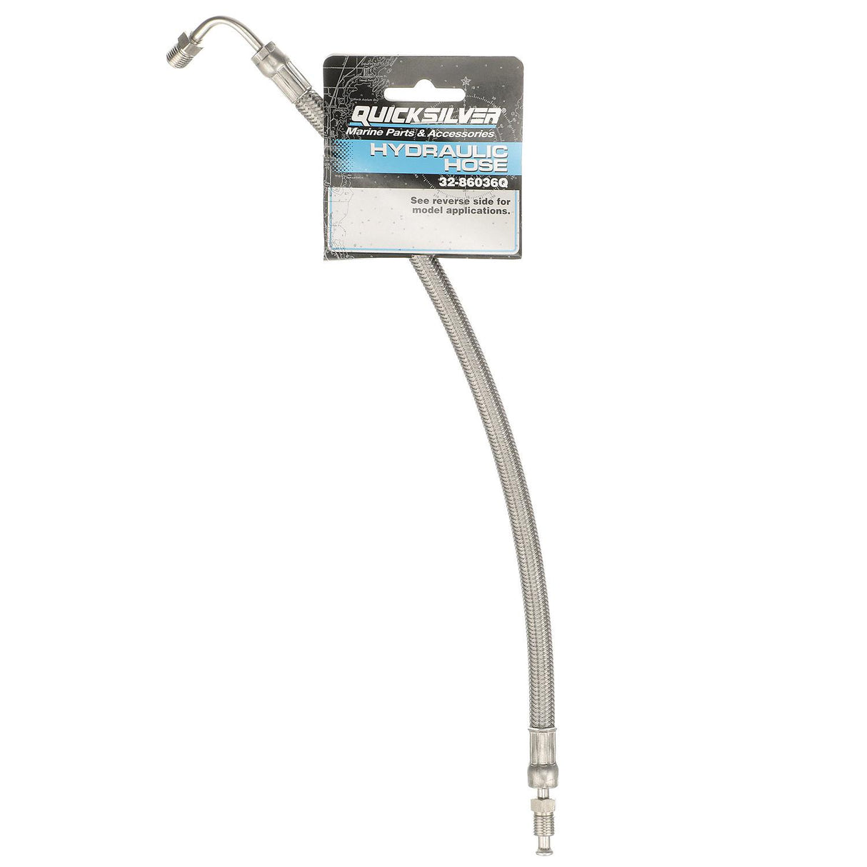 OEM Mercury / Quicksilver 86036Q Braided Stainless Steel Power Trim Hose, MerCruiser MC-I, MC II, III, 215 E/H, TR, and TRS Sterndrives