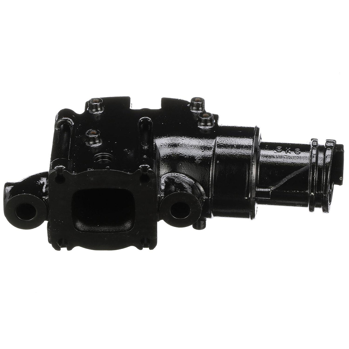 OEM Mercury / Quicksilver 864309T02 Exhaust Elbow, 4" w/ 7 Degree Down Angle, Dry Joint Exhaust, MerCruiser, V6 & V8