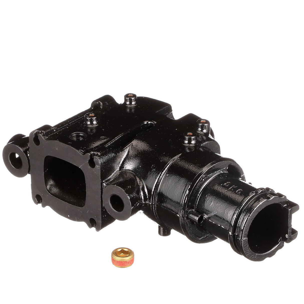 OEM Mercury / Quicksilver 864309T02 Exhaust Elbow, 4" w/ 7 Degree Down Angle, Dry Joint Exhaust, MerCruiser, V6 & V8