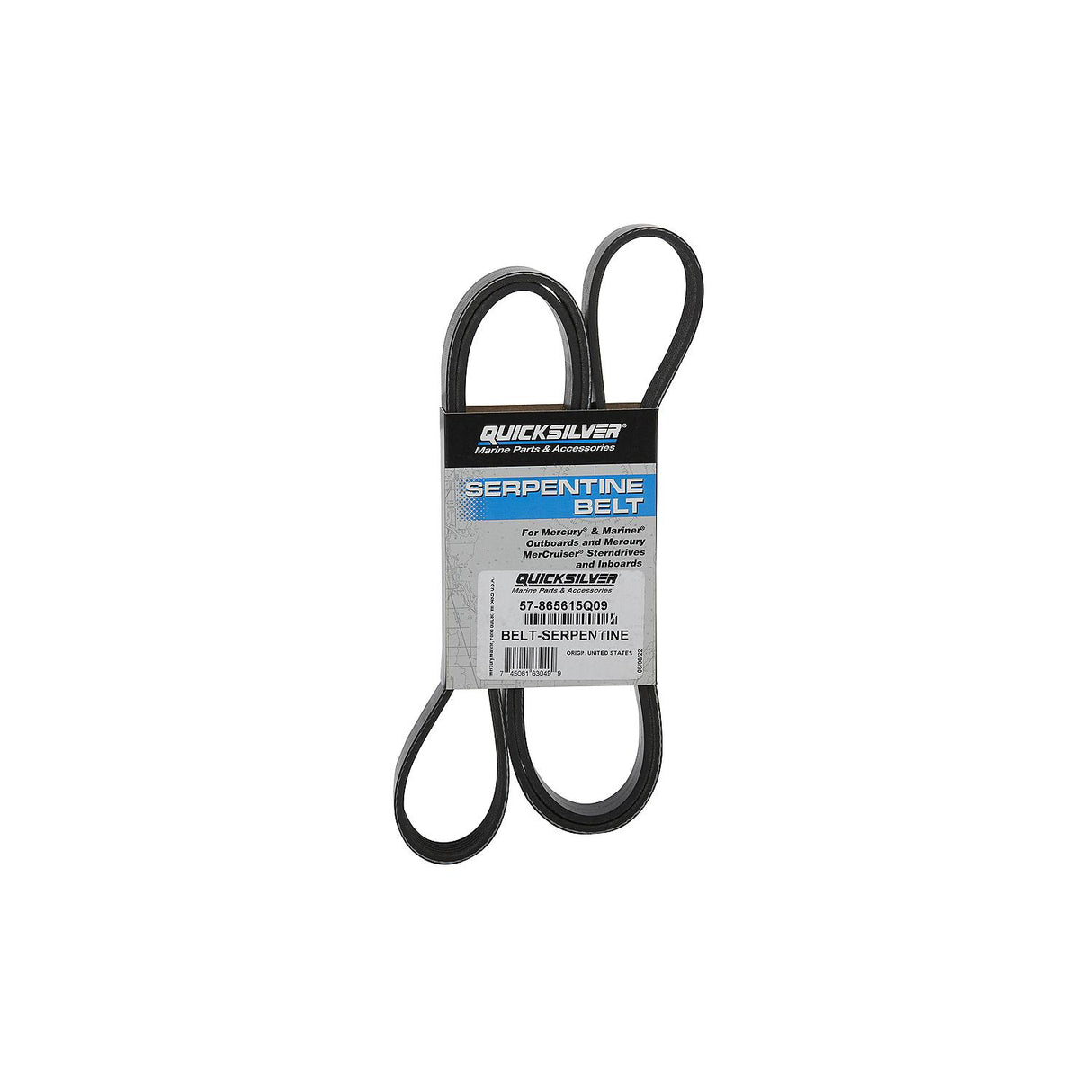 OEM Mercury / Quicksilver 865615Q09 Serpentine Belt, MerCruiser, V6 & V8 Alpha Engines