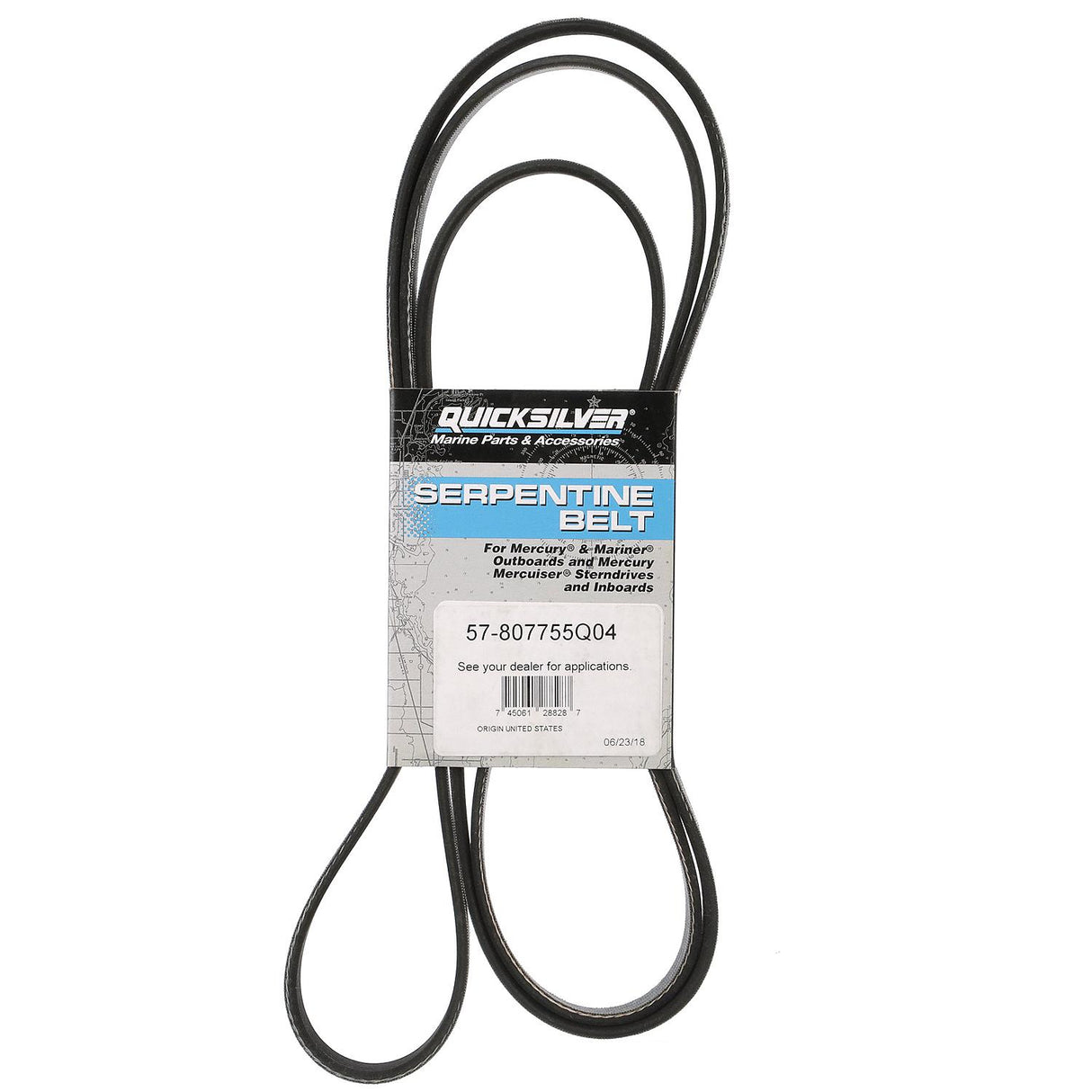 OEM Mercury / Quicksilver 865615Q06 Serpentine Belt, 2,667mm Long for MerCruiser Sterndrive and Inboard Engines