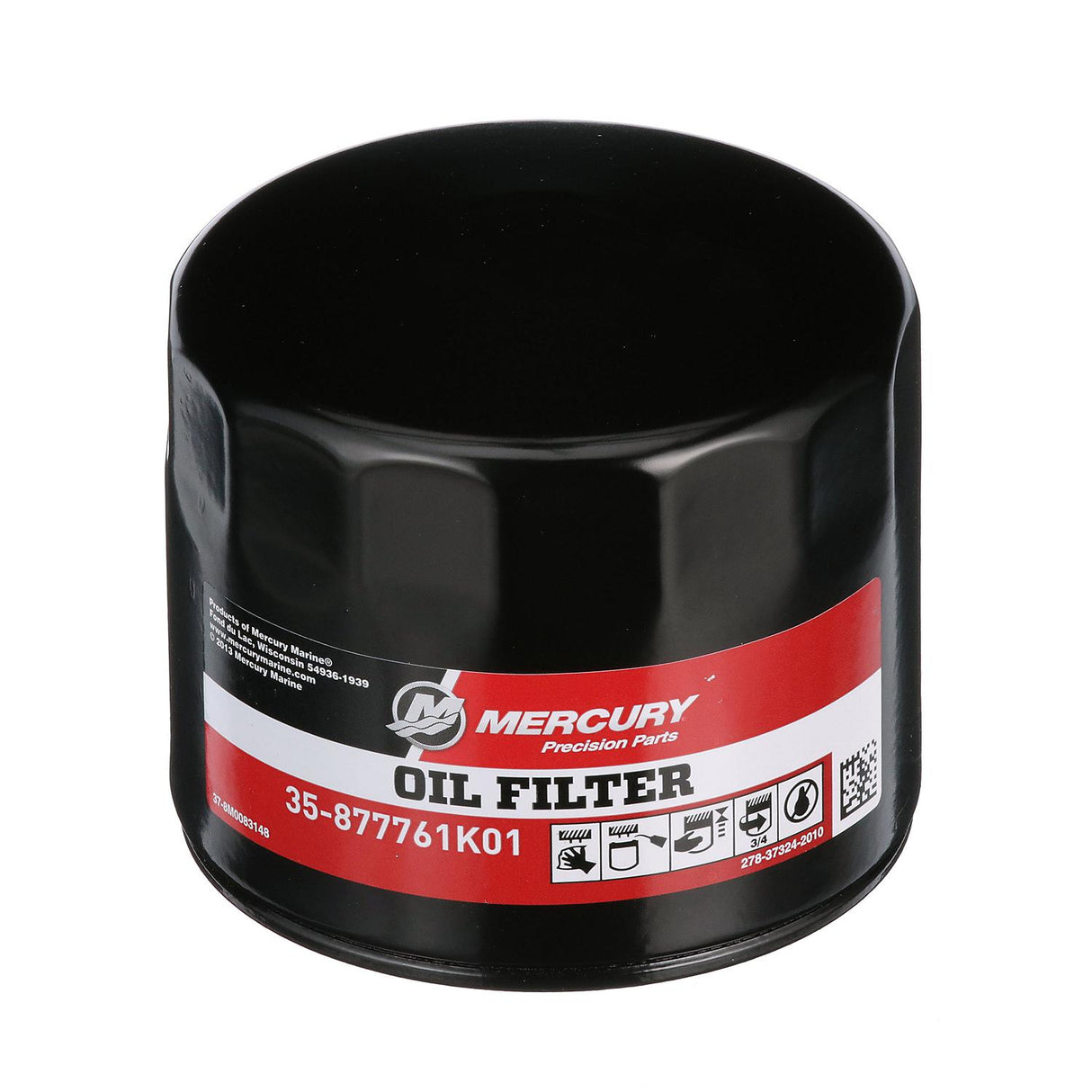 Mercury 4-Stroke Engine Oil Filter 877761K01 for Mercury 75-115hp FourStroke and 150hp EFI FourStroke Outboards