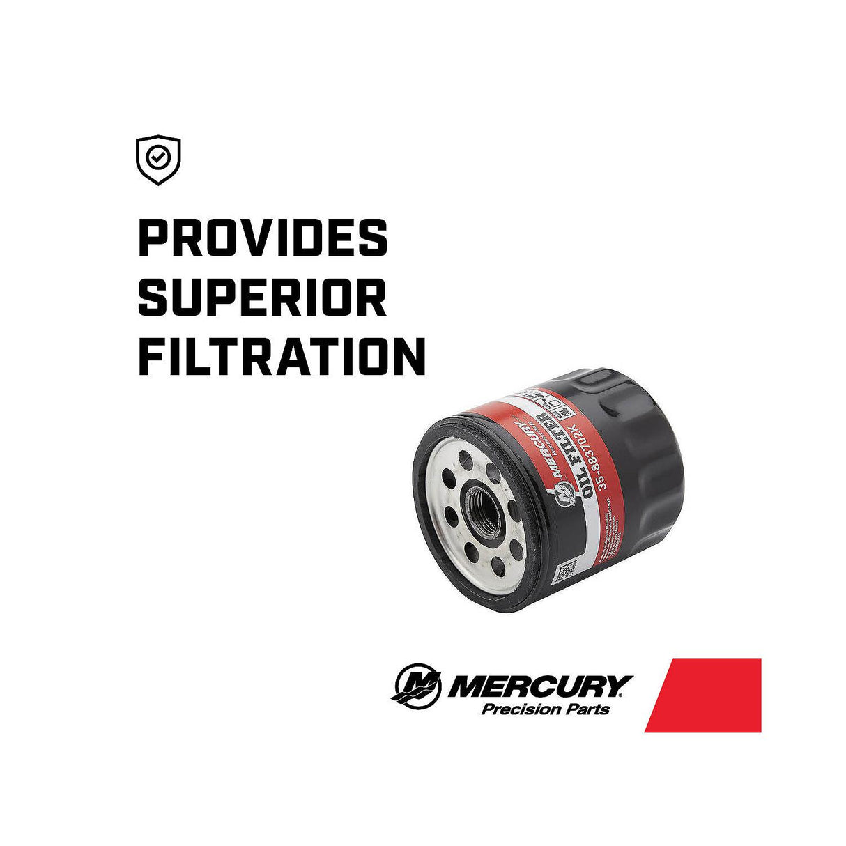 Mercury 4-Stroke Engine Oil Filter 883702K for MerCruiser V6 Engines