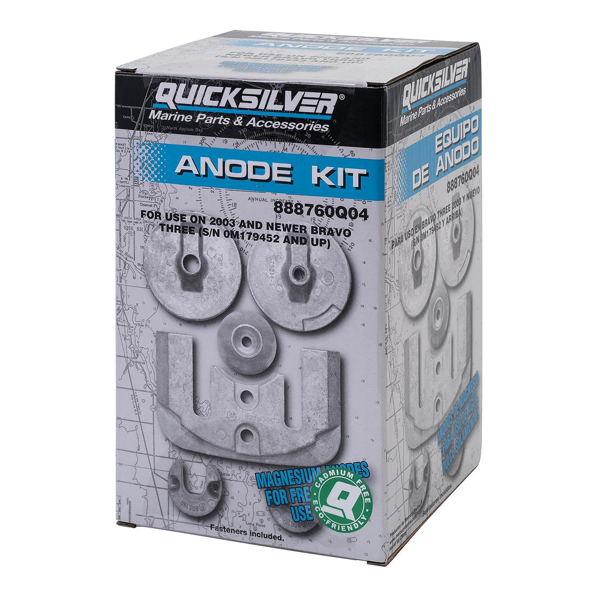 OEM Mercury / Quicksilver Magnesium Anode Kit Bravo III  (2003+) 888760Q04