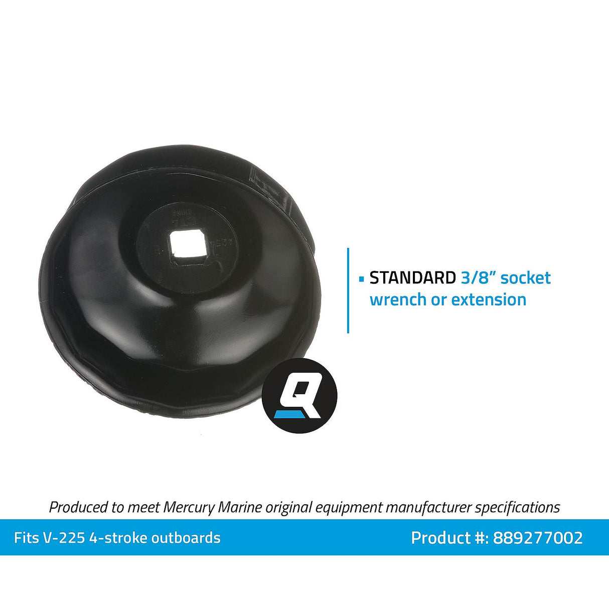 OEM Mercury / Quicksilver 889277002 Oil Filter Installation or Removal Wrench, Steel