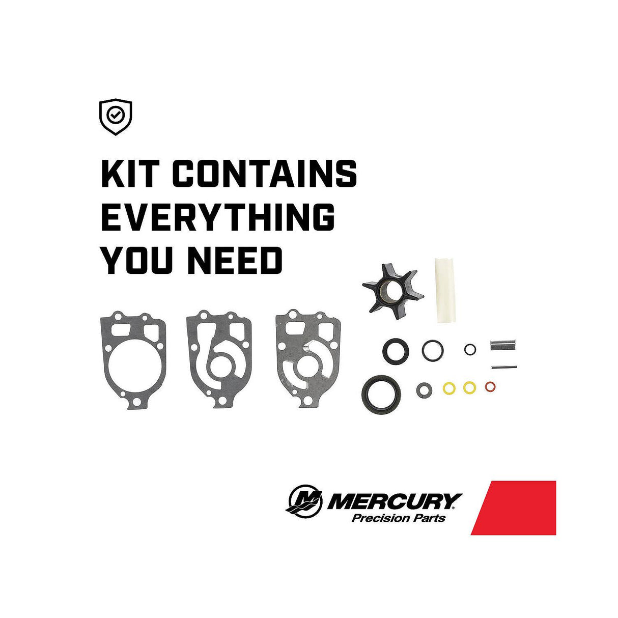 Mercury 89984T5 Water Pump Repair Kit for Select Mercury and Mariner Outboards and MerCruiser Sterndrives