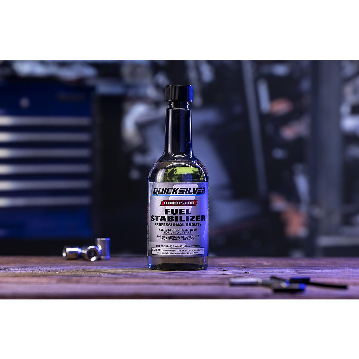 OEM Mercury / Quicksilver 8M0047922 Quickstor Fuel Treatment and Stabilizer, 12 Oz.