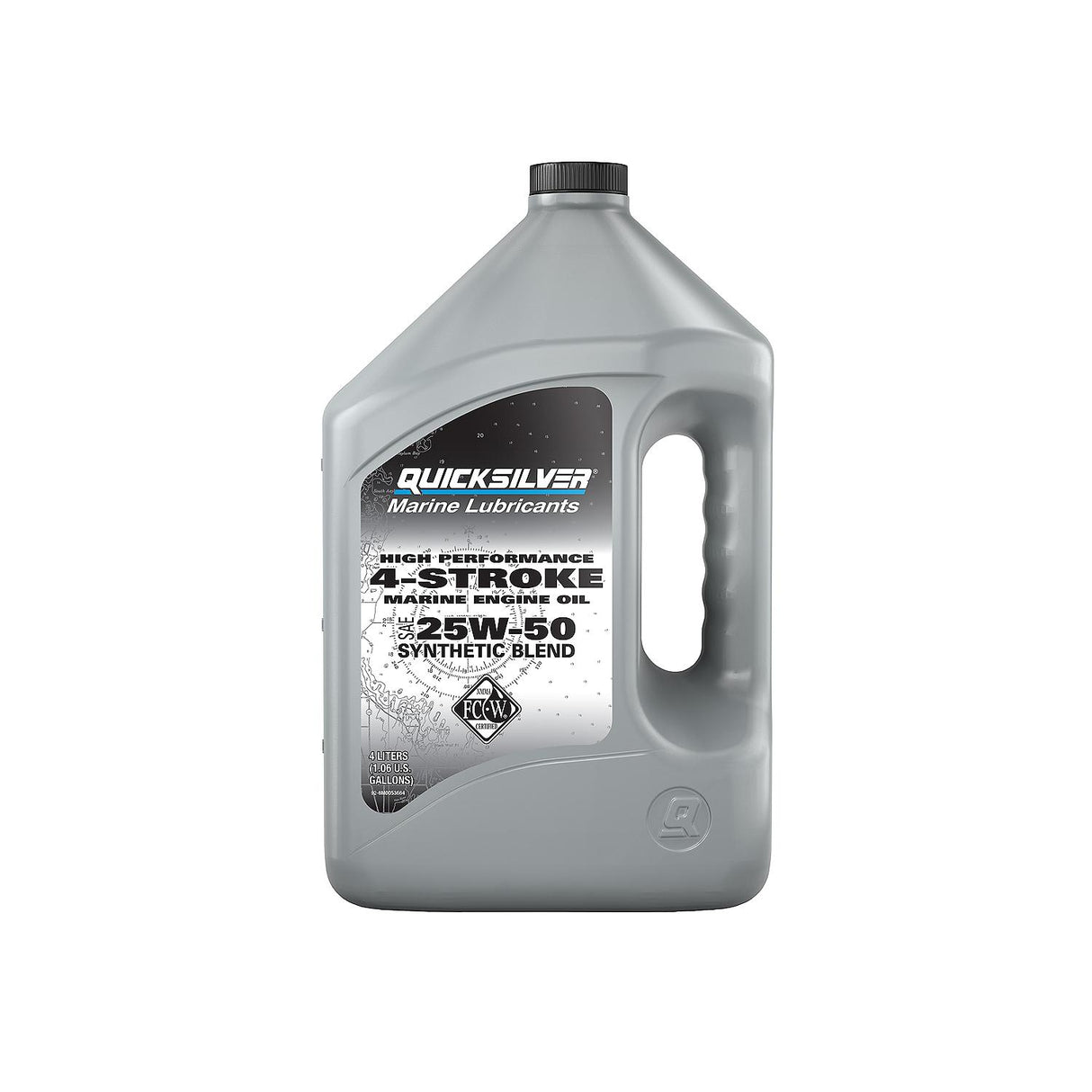 OEM Mercury / Quicksilver 25W-50 High Performance Synthetic Marine Engine Oil, 1 Gallon 8M0053664