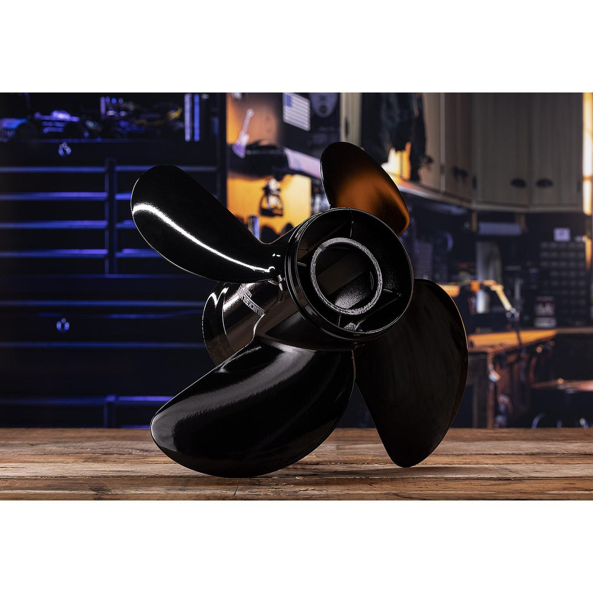 OEM Mercury / Quicksilver Nemesis 4-Blade Aluminum Propeller, 14" Diameter x 19" Pitch, Right Hand Rotation