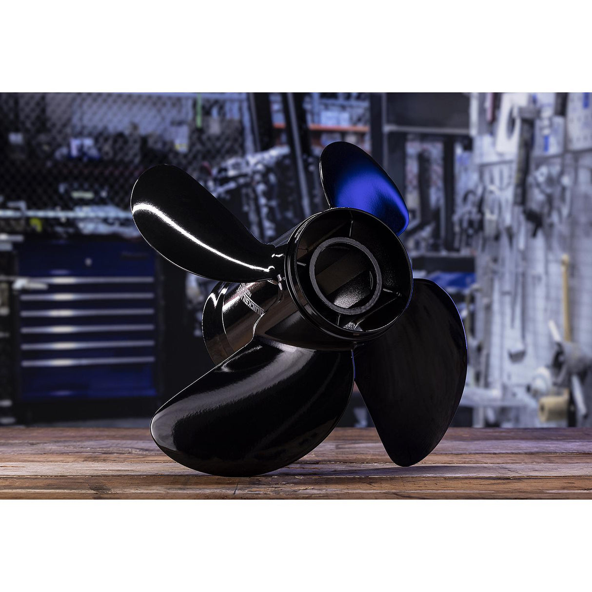 OEM Mercury / Quicksilver Nemesis 4-Blade Aluminum Propeller, 14" Diameter x 19" Pitch, Right Hand Rotation