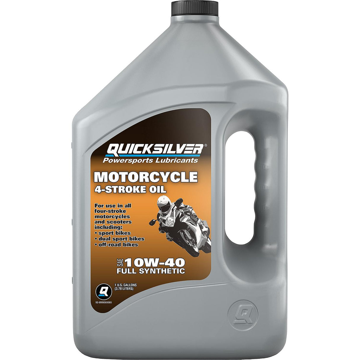OEM Mercury / Quicksilver 10W-40 4-Stroke Full Synthetic Motorcycle Oil, 1 Gallon
