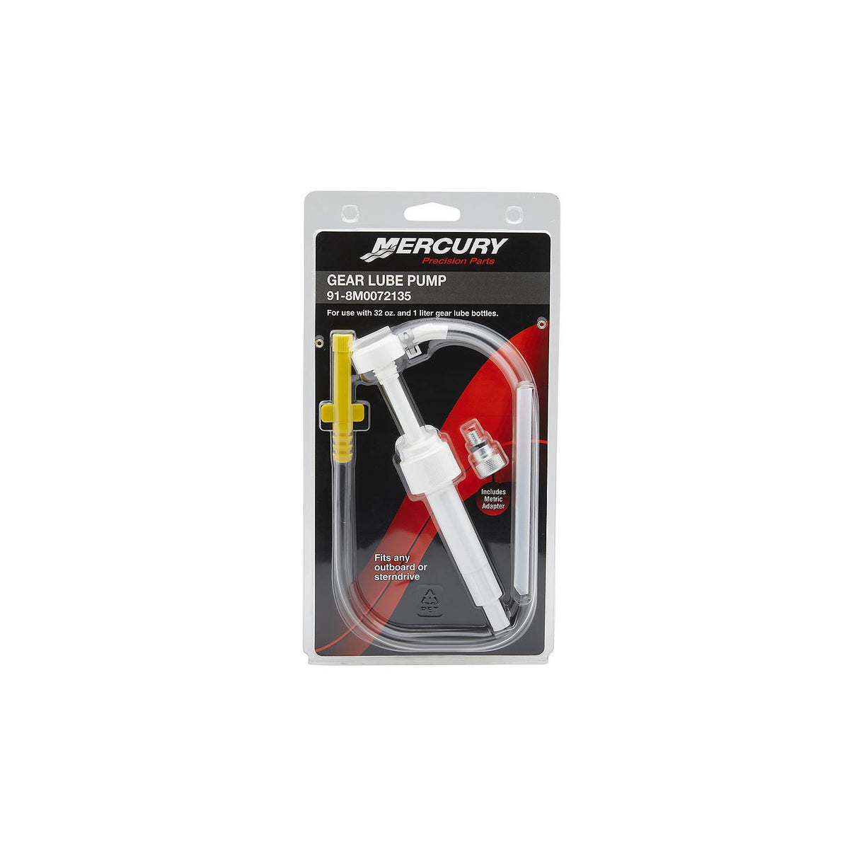 Mercury 8M0072135 Gear Lube Pump - Fits 1 Quart and 1 Liter Bottles