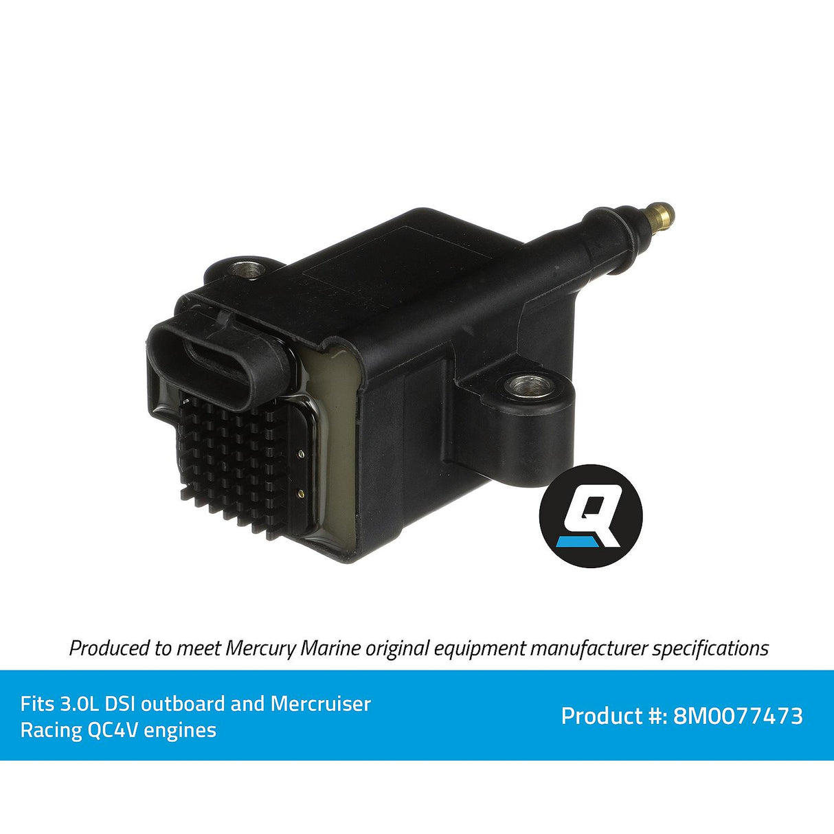 OEM Mercury / Quicksilver 8M0077473 Ignition Coil for 3.0L DFI OptiMax Outboards